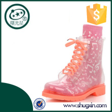 women new arrival clear pvc transparent rain boots B-817